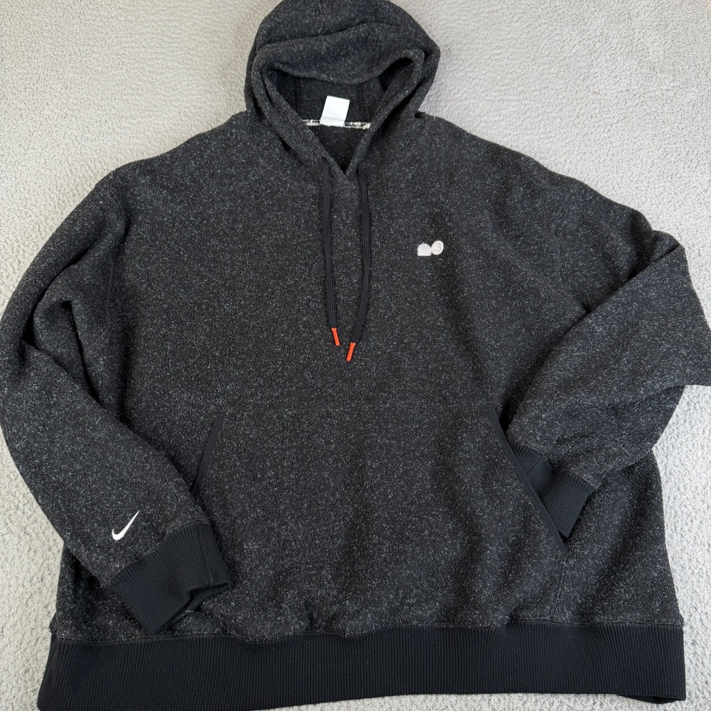 Nike Hoodie Mens XXL Black DJ4663-010 Sportswear Pullover Fleece Textured Logo